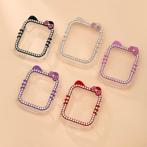 BEEFLYPOWER Coques de protection Bling Bling ajourées avec diamants pour <span class=keywords><strong>Apple</strong></span> <span class=keywords><strong>Watch</strong></span> Series 11 10 9 8 Accessoires pour montre - Product Image 3
