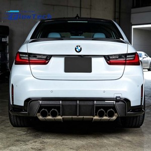 Diffuseur de pare-chocs arrière en fibre de carbone avec finition haute brillance pour BMW G80 M3 G82 G83 M4 2021+ – Style MP Style 3D Style européen - Product Image 2
