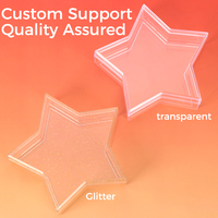 Boîtes en plastique PS transparentes en forme d'étoile WEISHENG pour bonbons, chocolats et cadeaux, décoratives, à remplir soi-même, de qualité alimentaire