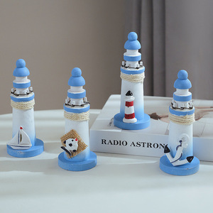 Mini Faro Ocean Breeze 5x5x13cm, Adorno Decorativo de Estilo Mediterráneo - Product Image 3