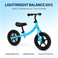 Vélo à pousser pour enfants sans pédales, design cool, écologique, simple, cadre en acier de haute qualité, roues de 12 pouces, capacité de charge de 70 kg