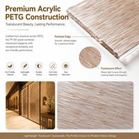Panneau Acrylique Translucide Transtones en Forme de Branche Naturelle pour Mur de Séparation Rétroéclairé Commercial et Résidentiel