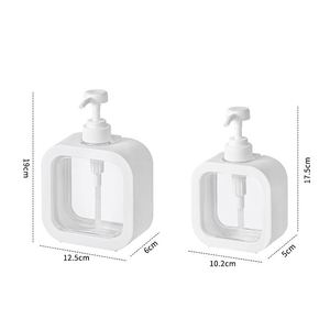 Botellas de Jabón Líquido Cuadradas Recargables OEM de 1L, Envase Cosmético de Plástico, Botella de Viaje para Distribución, Botella de Loción Corporal con Bomba - Product Image 4