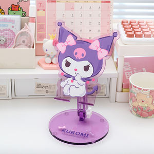 Lindo soporte de teléfono Sanrio, soporte de acrílico ajustable para tableta, decoración de escritorio Kawaii, My Melody Kuromi, Licencia Oficial - Product Image 4
