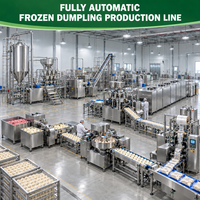 Ligne de production industrielle automatique de raviolis pour Jiaozi, Gyoza, Mandu avec système de formage, de congélation et d'emballage