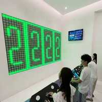 Dispositif de défi interactif mural LED pour jeu, avec contrôle d'activation extrême par bouton-poussoir, pour contrôle de limite de jeu et activation par équipe