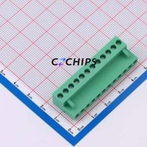 MXHT396K-3.96-12P-GN01-Cu-S-A Plug-in Terminal Block P=3.96mm Connector Plug Screw Fixing 1x12P 3.96mm - Product Image 1