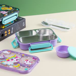 Lonchera Portátil de Dibujos Animados al por Mayor con Tazón para Sopa, Diseño con Broche, Sellada y a Prueba de Fugas, Contenedor de Almacenamiento de Alimentos para Picnic - Product Image 3