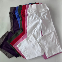 Legging de yoga évasé taille haute élastique respirant uni effet push-up fessier en nylon pour femme grande taille