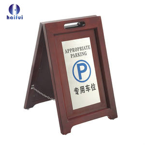 توريد الفنادق علامة تحذير أمان قابلة للطي من الفولاذ المقاوم للصدأ في الهواء الطلق لوحة معدنية تحذير بدون ركن سيارة - Product Image 2