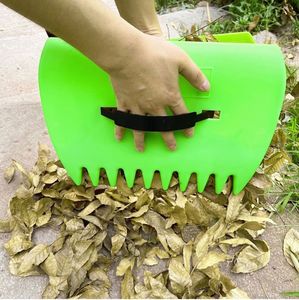 Râteau de jardin extérieur de qualité industrielle avec manche en plastique durable et <span class=keywords><strong>pince</strong></span> à feuilles épaissie pour un retrait efficace des déchets de pelouse - Product Image 4