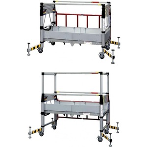 Nouvelle échelle télescopique mobile industrielle en aluminium, certifiée EN131, capacité de 300 lb, garantie 1 an - Product Image 2