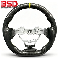 Volant personnalisé en fibre de carbone rouge Rioja avec LED RPM pour Lexus IS ISF RC RCF IS200 IS250 IS300 IS350 RC200 RC300 RC350