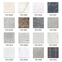 Feuilles de surface solide en acrylique modifiées de différentes couleurs, fabriquées sur mesure par l'usine de Foshan, pour panneau mural de douche