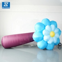 Ballon gonflable de fleurs de dessin animé de fleur d'art Alice au pays des merveilles installation gonflable d'art de fleur pour la décoration