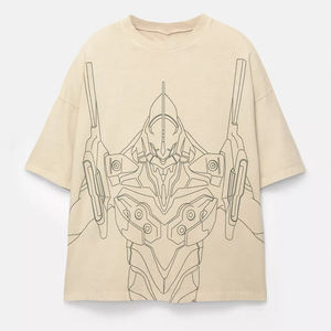Men's Anime Inspired Sports <strong>T</strong> <strong>Shirt</strong> Featuring <strong>Evangelion</strong> Design Loose Fit Short Sleeve Tees for Casual Comfort and Geeky Style - Product Image 1