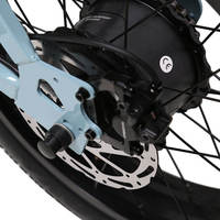 Moto électrique TXED 20 pouces 48V 500W à vitesse unique avec moteur de moyeu arrière et frein à disque, vélo électrique