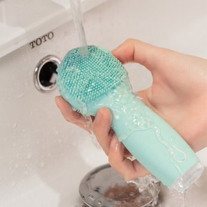Brosse de Massage électrique pour femmes, nouvelle conception 2022 naturelle, courbée, imperméable, nettoyage du visage, accessoire de beauté, nouvelle collection - Product Image 5