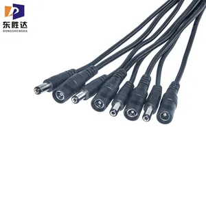 DC Power Plug Connector 5.5*2.1mm 5.5*2.5mm Male To Female DC Power Plugs 2 Pin Connectors