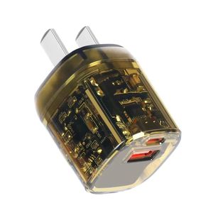 OEM PD 33W 30W GaN PPS <span class=keywords><strong>Chargeur</strong></span> rapide Adaptateur intelligent USB C PD QC <span class=keywords><strong>Chargeur</strong></span> mural <span class=keywords><strong>iPhone14</strong></span> iPad Téléphones mobiles Tablette EU Transparent - Product Image 6