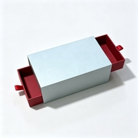 Boîte à tiroir coulissante automatique double face personnalisée, à deux niveaux, avec compartiments supérieur et inférieur, emballage cadeau haut de gamme