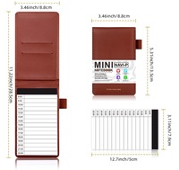 Petit carnet en cuir A7, stylo métallique, vente en gros, mini carnet de poche pour les mémos quotidiens, le travail de bureau, le travail promotionnel, bloc-notes