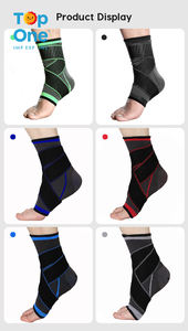Top One manga de compresión para voleibol/baloncesto deporte presión tobillo soporte con caída de pie vendada - Product Image 4