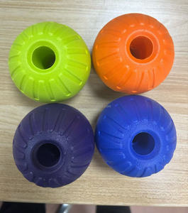 Köpekler kediler için lüks 7cm çevre dostu agresif çiğnemek oyuncak küçük hayvanlar dayanıklı silikon evcil hayvan topu diş temizleme özelliği EVA - Product Image 4