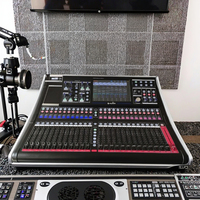 Console de mixage audio numérique HUAIN avec extensions DANTE, 34 canaux, alimentation fantôme DC 48V, contrôle sans fil