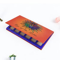 Boîte de palette de fards à paupières en carton rigide écologique, 18 compartiments, palette de maquillage magnétique pour blush, emballage cosmétique