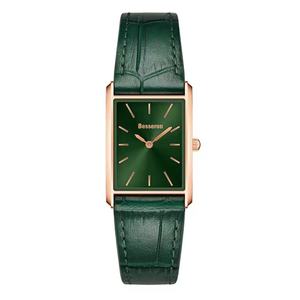 Reloj de Pulsera de Cuero Marrón para Hombre y Mujer, con Movimiento Japonés, Nuevo Diseño Minimalista, Logotipo Personalizado, Esfera Rectangular Cuadrada - Product Image 6