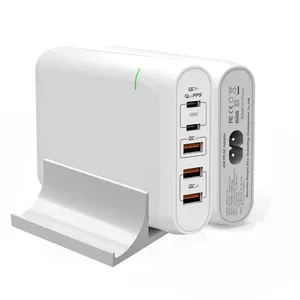 CB CE FCC ETL KC répertorié 100W 5 Ports USB Type-C PD Chargeur QC 3.0 Powerport 60W PD type c chargeur pour <span class=keywords><strong>Mcbook</strong></span> Pad Phone et plus - Product Image 1