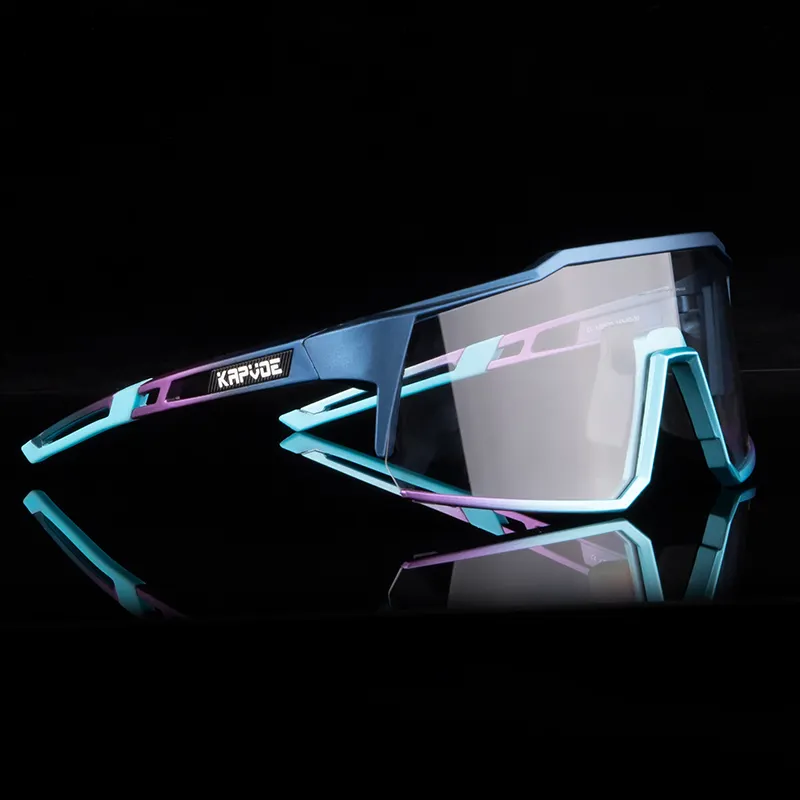 OEM 2022 New Trendy Bicycle Sunglasses Fast Change Road MTB Grey Photochromic PC Lenses Bike Cycling Glasses Lenses Manufacture