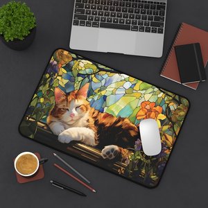 Dễ thương Mèo Phong Cách đáng yêu chuột Pad Gamer Đen Mousepad máy tính bàn Bàn Mat PC văn phòng Bàn phím di động chơi game thảm - Product Image 3
