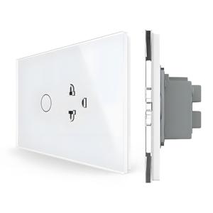 Au chúng tôi tiêu chuẩn 220V hợp kim nhôm wifi nhà thông minh khách sạn bảng chuyển đổi 1/2/3/4 gang cắm ổ cắm LCD Glass cảm ứng chuyển đổi khung - Product Image 4