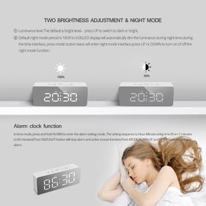 Mirror <b>Desk</b> Alarm <b>Clock</b> for Children Gifts - Product Image 3
