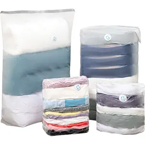 Vacuum Storage Bags Organizers Free Up 80% Space Extra Large Vacuum Sealer Bags for Comforters Clothes Saver Vacuum Sealed Bags