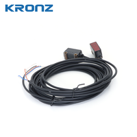 Sensor Fotoeléctrico Láser de Línea KRONZ, Distancia Ajustable de 0-80 mm, 12 °   Sensor Industrial con Salida PNP de 12-24 VCC y Cable de Conexión Directa