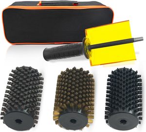 Kit de brosse rotative pour ski de 100 mm avec poignée, axe et sac de protection pour perceuse électrique - Product Image 1