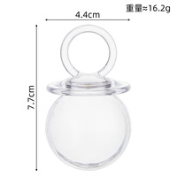 Sucette créative de douche de bébé exclusive transfrontalière boîte en plastique PS boîte de bonbons transparente de qualité alimentaire dessin animé fête des enfants