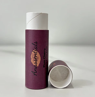 Tube de baume à lèvres en papier kraft biodégradable de luxe 0.3oz 10g déodorant Push up pour cosmétiques conteneur de bâton de protection solaire Spf50 organique