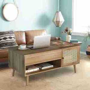 Cross-border Nordic multi-functional height-adjustable coffee <b>table</b> that can be converted into a dining <b>table</b> for <b>small</b> living - Product Image 2