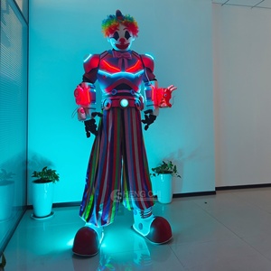 Costume de <span class=keywords><strong>robot</strong></span> clown LED pour marcheur sur échasses, tenue lumineuse pour performance scénique, carnaval, rave party, bar, boîte de nuit, danse LED - Product Image 2