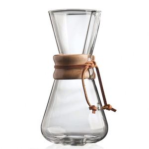 TGYW Support de vidange pour couvercle, Série Classique, Bouilloire Vork 1-3, Verseuse en verre à col en bois pour 4 <span class=keywords><strong>tasses</strong></span> de café, Cafetière à filtre <span class=keywords><strong>Chemex</strong></span> 800ml - Product Image 2