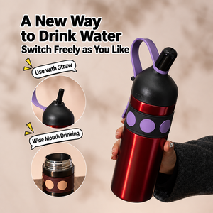 316 Stainless Steel Vacuum Insulated <b>Straw</b> Tumbler Portable Leak Proof Large Capacity <b>Drinking</b> <b>Bottle</b> for Travel Camping Office - Product Image 2