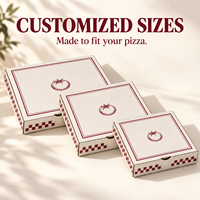 Boîtes à pizza personnalisées avec logo imprimé, emballage en carton ondulé carré avec tailles personnalisées pour les restaurants à emporter