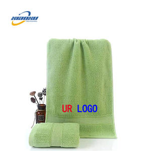 Peluquería Gimnasio Hotel Belleza Verde Bordado Baño Logotipo personalizado Algodón Salón Spa Toalla - Product Image 1