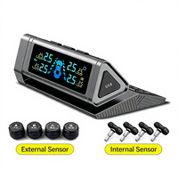Moniteur de pression des pneus de voiture numérique en plastique TPMS externe/intérieur à énergie solaire, capteur de détection haute précision, modèle OEM S2 1