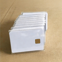Tarjeta IC con Chip ISO 7816 Blanca AT24C02 24C16 AT24C64 24C128 24C256 24C512, Memoria EEPROM de 2K 16K 64K 128K, 13.56mhz para Control de Acceso