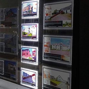 Custom 2026 Slim Illuminated Poster Window Displays Advertising Slim Led <b>Crystal</b> Light Box Signs for <b>Real</b> Estate Agents - Product Image 5